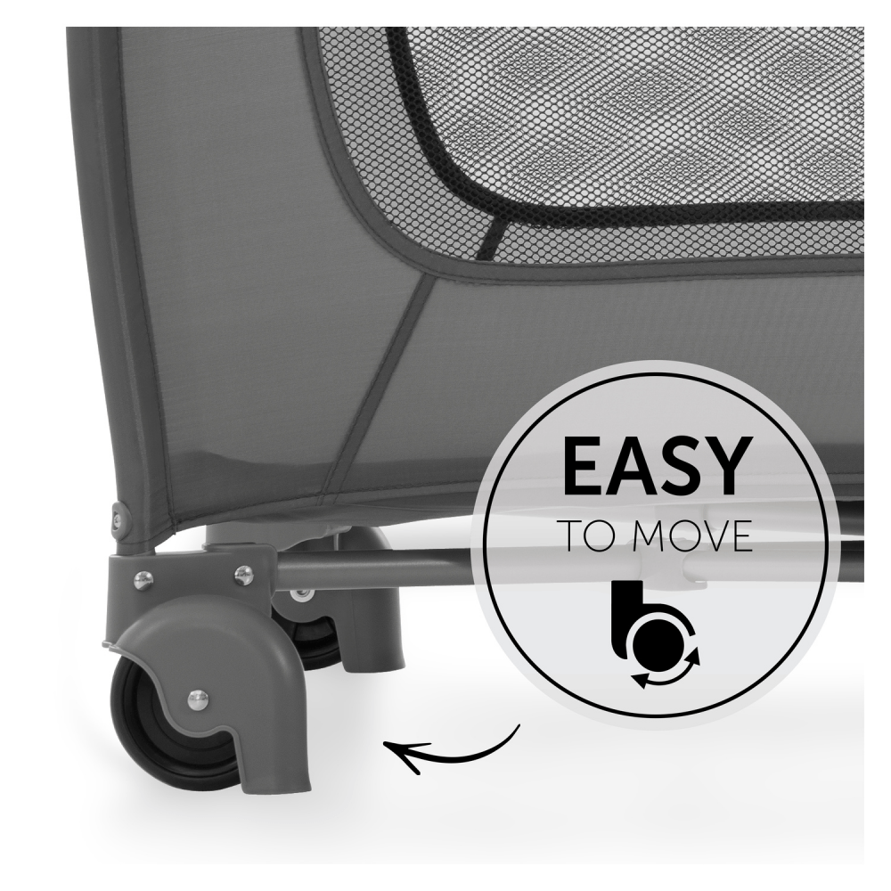 Hauck Sleep N Play Center Travel Cot Nordic Grey | Mamas & Papas, Babies, Nursing, Travel Cot