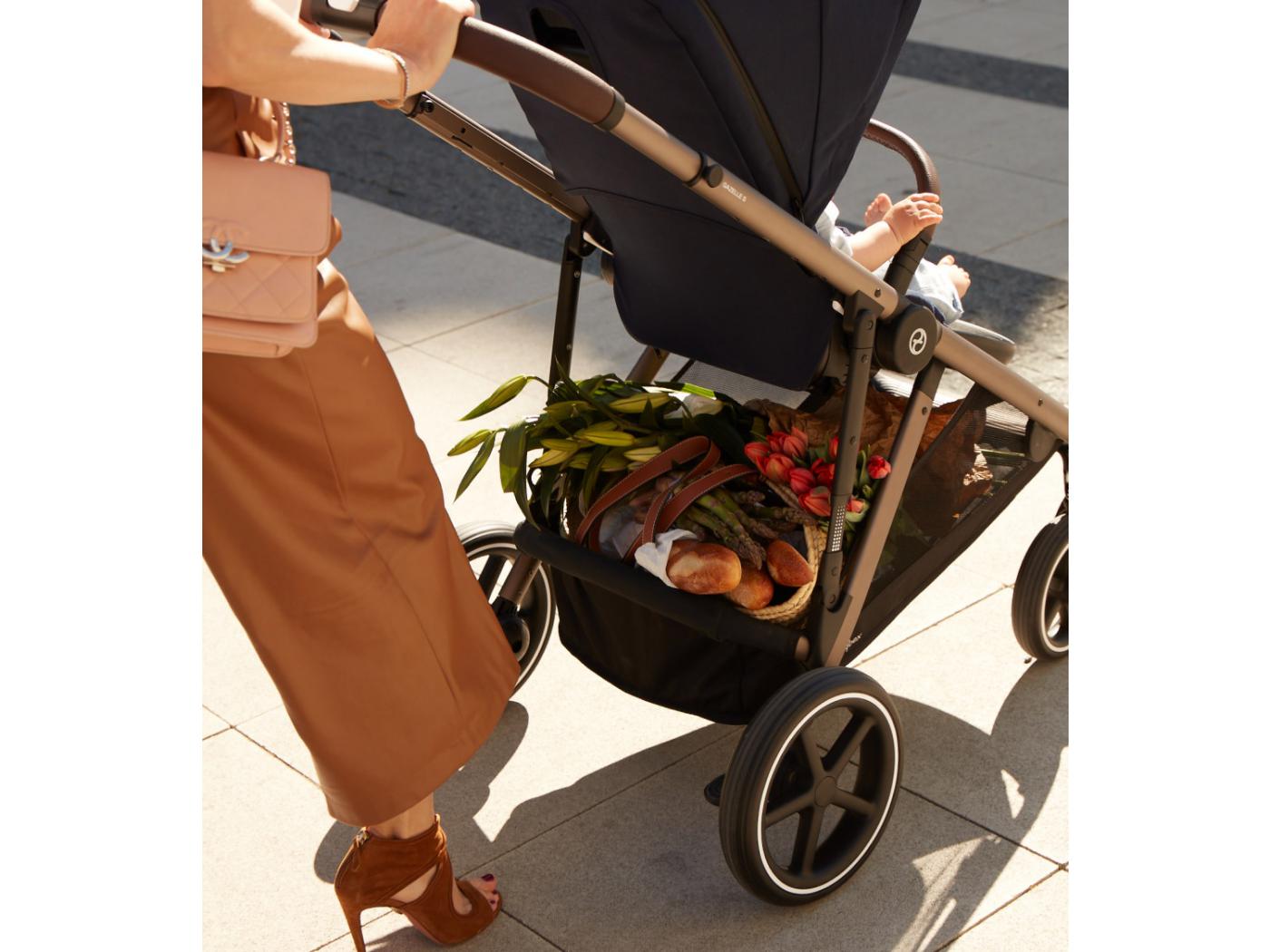 Cybex Gazelle S Taupe Stroller - Deep Black | Mamas & Papas, Babies, Nursing, Stroller