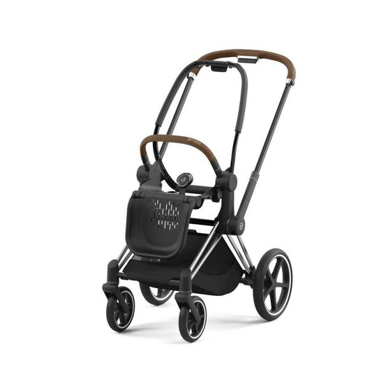 Cybex Priam chrome stroller frame with brown details | Mamas & Papas, Babies, Nursing, Frame