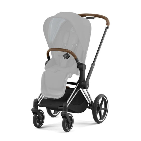 Cybex Priam chrome stroller frame with brown details | Mamas & Papas, Babies, Nursing, Frame