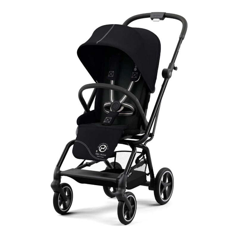 Cybex Eezy S Twist+ 2 Moon Black Stroller - Black Chassis | Mamas & Papas, Babies, Nursing, Stroller