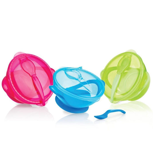 Nuby Suction Bowl with Spoon 6m+ | Mamas & Papas, Babies, Nursing, Bowl