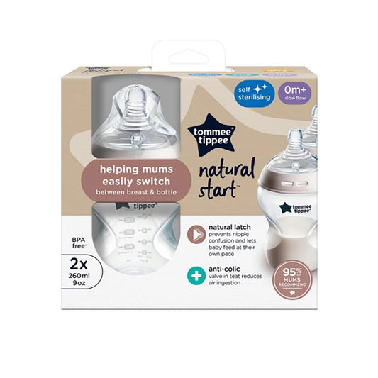 Tommee Tippee Closer To Nature Baby Bottle – 260ml – 2pcs