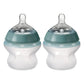 150ml Silicone Baby Bottles w/Travel Lids 0m+