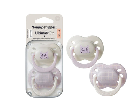 Tommee Tippee Ultimate Fit Soother 0-6M Pack of 2 Assorted