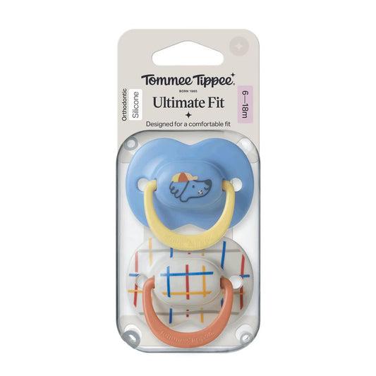 Tommee Tippee Ultimate Fit Soother Boy  6-18m Pack of 2 Assorted