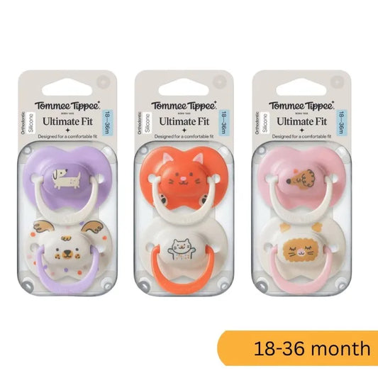 Tommee Tippee Decorated Ultimate Fit Girl Soother 18-36m Pack of 2 Assorted