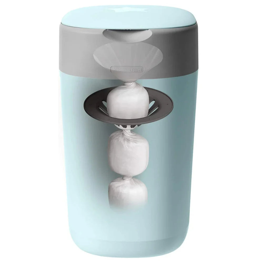 Nappies Bin Twist & Click Blue