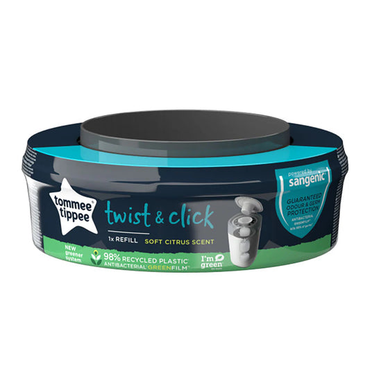 Tommee Tippee Twist & Click Advanced Nappy Bin Refill Cassettes – 4pcs