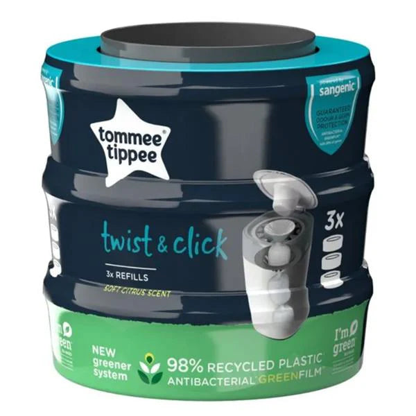 Twist & Click Diaper Disposal Bin Refills, 3 Packs