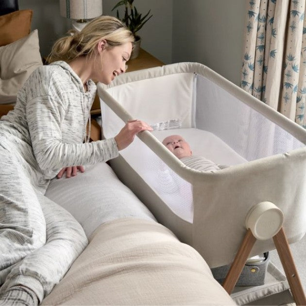 Mamas & Papas Lua Bedside Crib Fawn | Mamas & Papas, Babies, Nursing, Bedside Crib