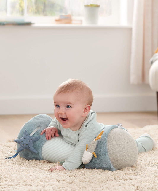 Mamas & Papas Welcome To The World Under The Sea Tummy Time Roll - Blue | Mamas & Papas, Babies, Nursing, Tummy Time Mat