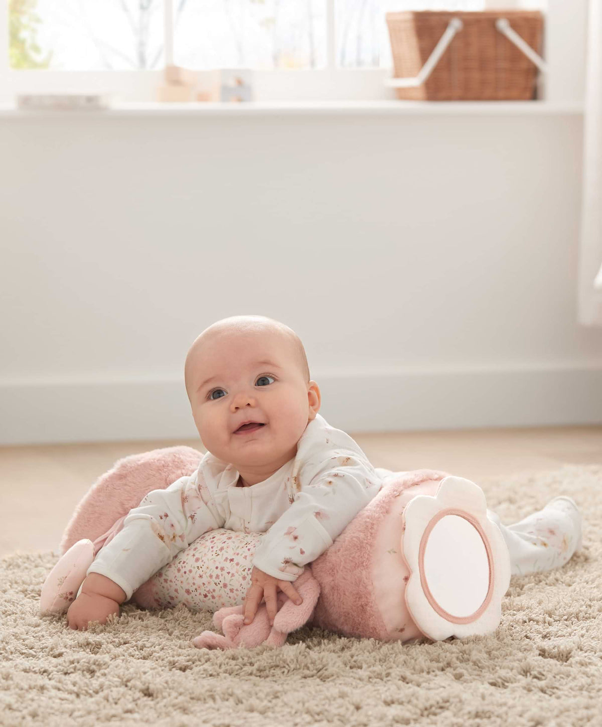 Mamas & Papas Welcome To The World Bunny Tummy Time Roll - Pink | Mamas & Papas, Babies, Nursing, Tummy Time Mat