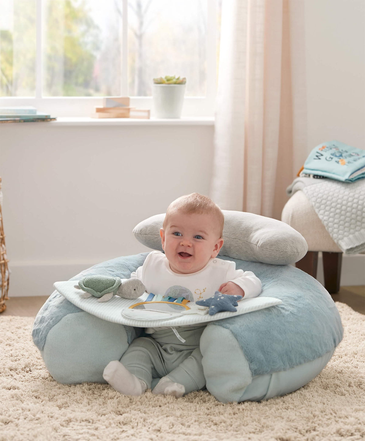 Mamas & Papas Welcome To The World Sit & Play Under The Sea Interactive Seat - Blue | Mamas & Papas, Babies, Nursing, Playmat & Gym