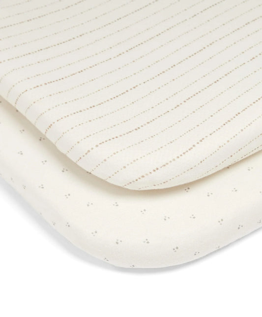 2 Pack Lua Bedside Crib Sheets - Oatmeal
