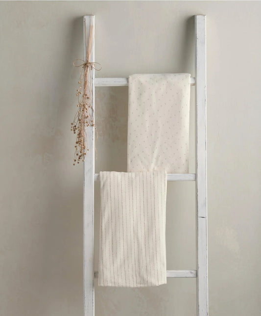 Mamas & Papas 2 Pack Lua Bedside Crib Sheets - Oatmeal Fitted Sheet
