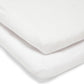 Lot de 2 draps de lit Lua pour berceau - Blanc