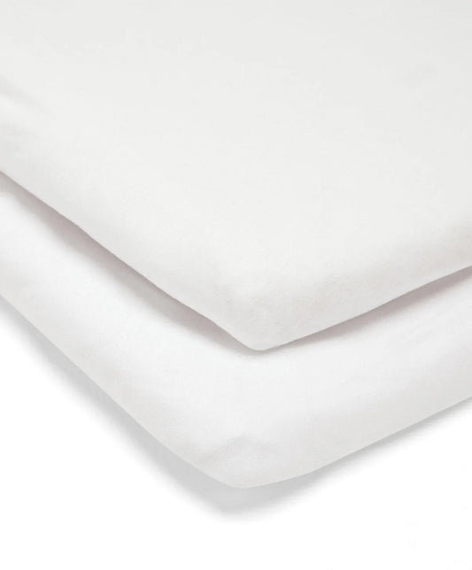 Lot de 2 draps de lit Lua pour berceau - Blanc