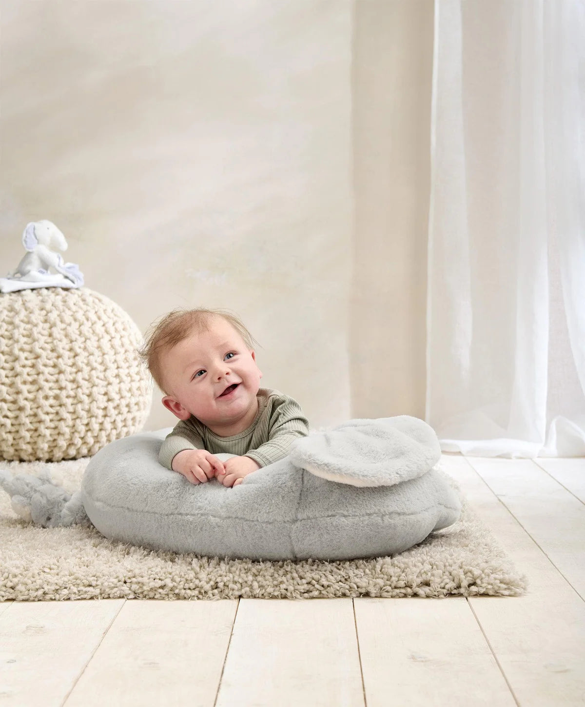 Mamas & Papas Tummy Time Snugglerug - Welcome to the World Elephant | Mamas & Papas, Babies, Nursing, Tummy Time Mat