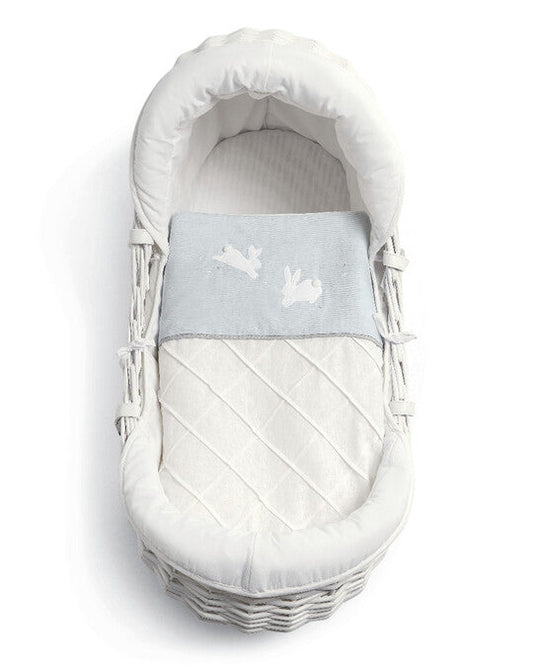 Mamas & Papas Welcome To The World Wicker Moses Basket - Blue | Mamas & Papas, Babies, Nursing, Mose Basket