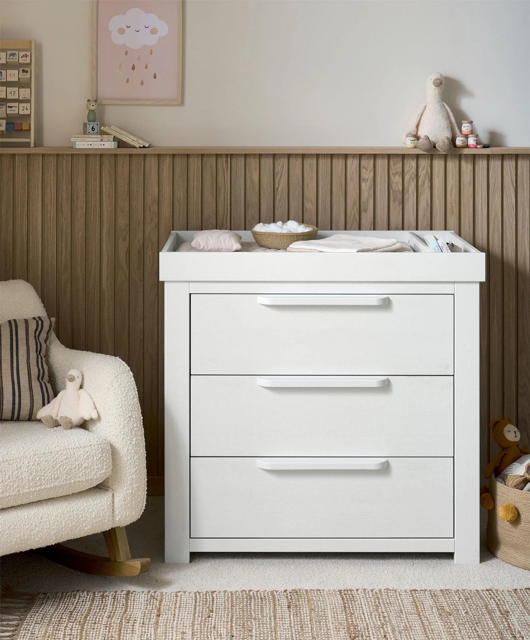 Mamas & Papas Franklin Dresser & Changer - White Wash | Mamas & Papas, Babies, Nursing, Dresser