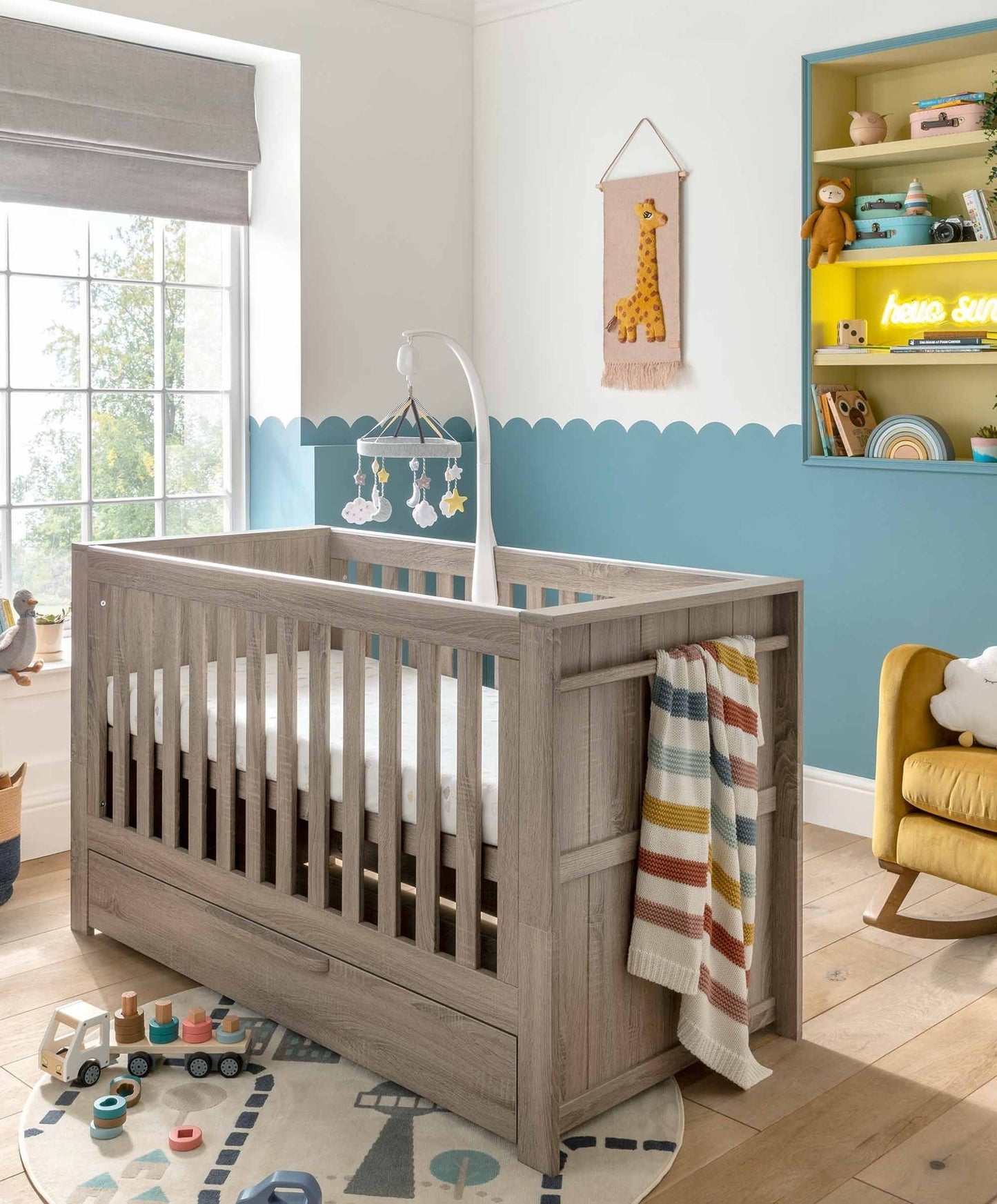 Mamas & Papas Franklin Cotbed - Grey Wash | Mamas & Papas, Babies, Nursing, Cot