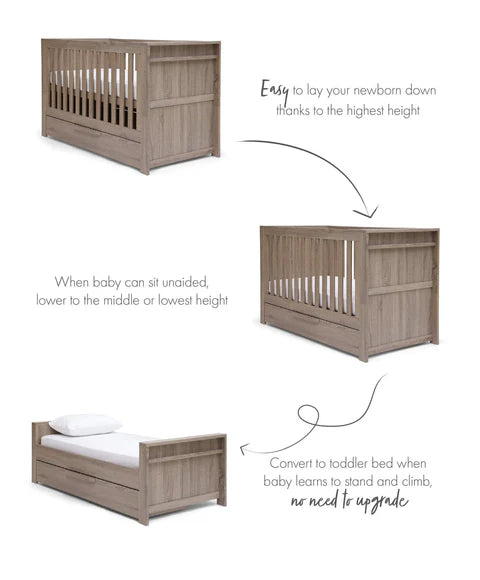 Mamas & Papas Franklin Cotbed - Grey Wash | Mamas & Papas, Babies, Nursing, Cot