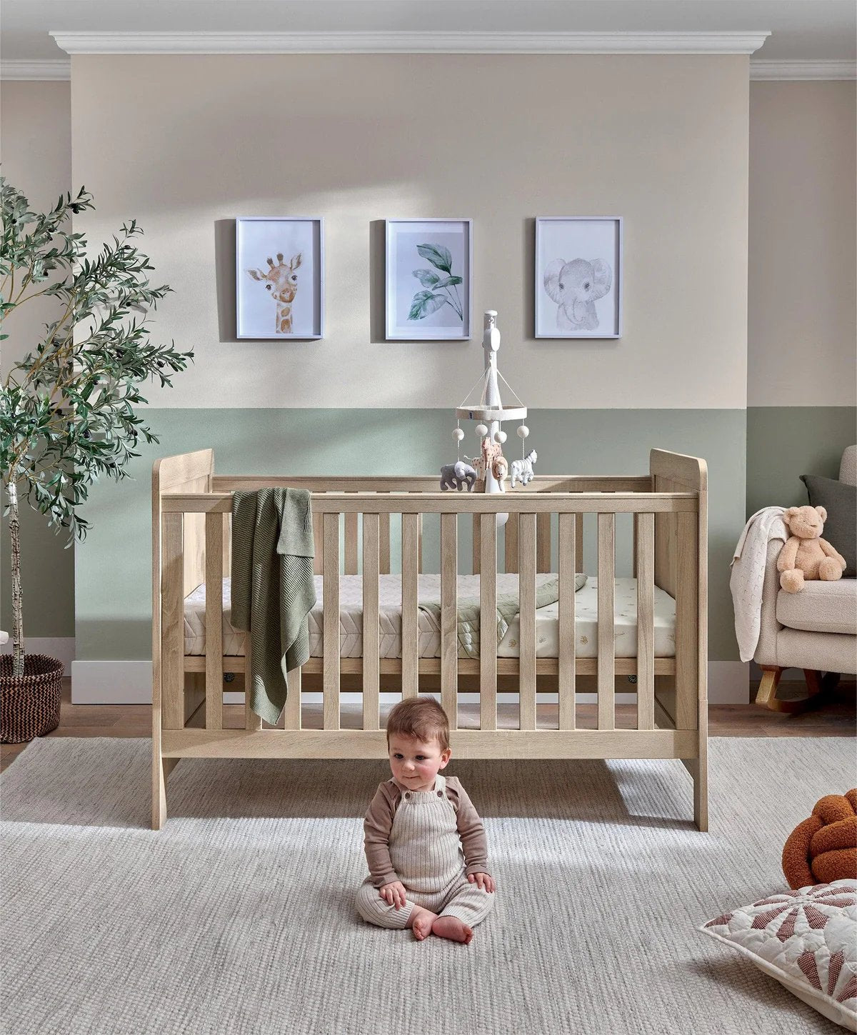 Mamas & Papas Atlas Cotbed - Light Oak | Mamas & Papas, Babies, Nursing, Cot