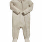 Organic Cotton Ribbed Sleepsuit - Oatmeal