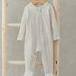 Mamas & Papas Organic Cotton Ribbed Sleepsuit - Oatmeal Bodysuit
