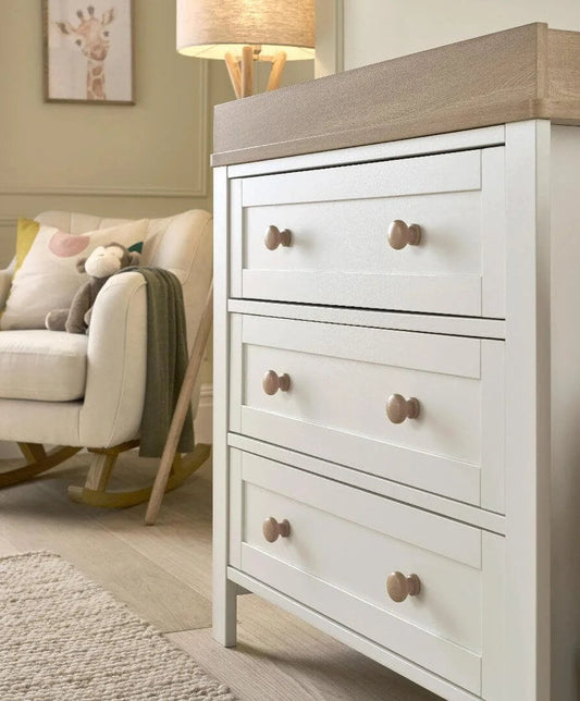 Mamas & Papas Wedmore Nursery Dresser Changer - White/Natural | Mamas & Papas, Babies, Nursing, Dresser