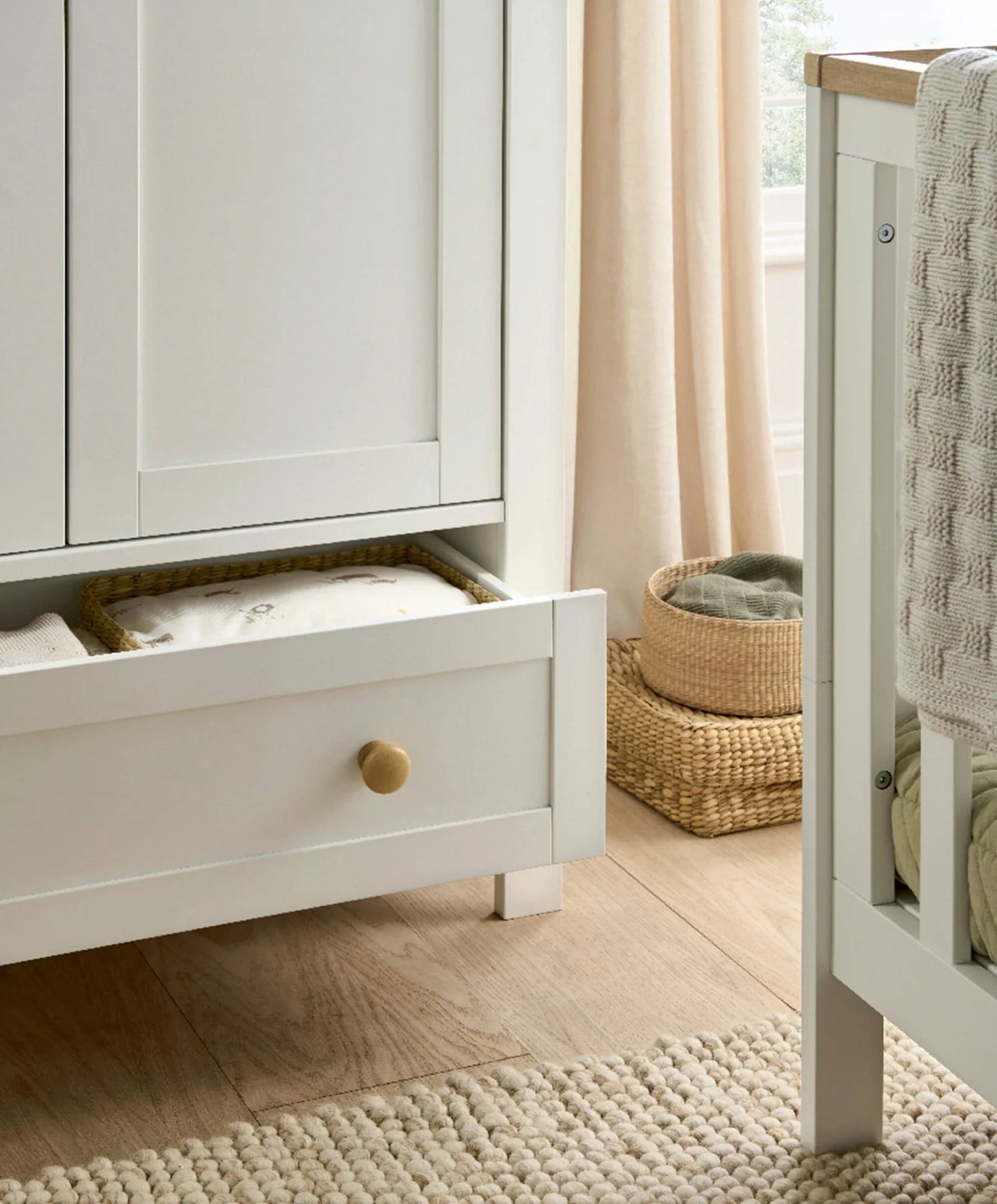 Mamas & Papas Wedmore Nursery Wardrobe - White/Natural | Mamas & Papas, Babies, Nursing, Wardrobe