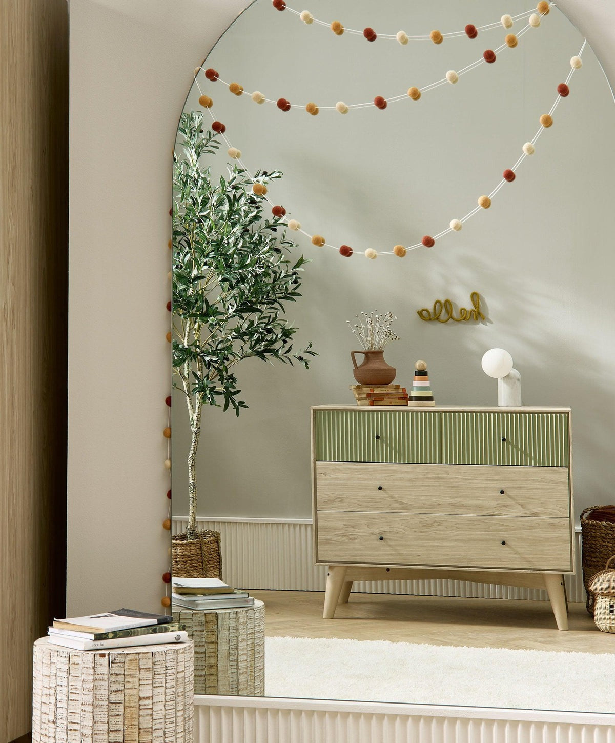 Mamas & Papas Coxley Nusery Dresser Changer Natural - Olive Green | Mamas & Papas, Babies, Nursing, Dresser