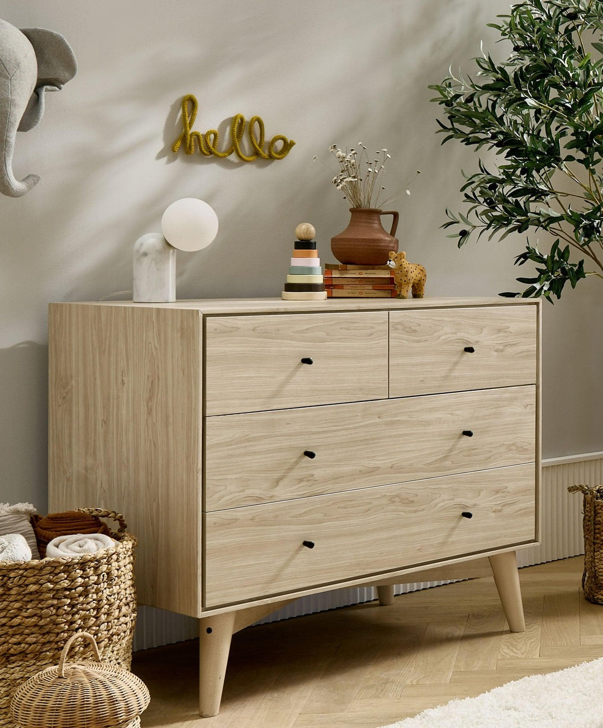 Mamas & Papas Coxley Nusery Dresser Changer Natural - Olive Green | Mamas & Papas, Babies, Nursing, Dresser