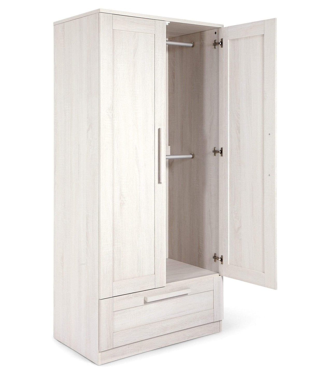 Mamas & Papas Atlas 2 Door Nursery Wardrobe with Storage Drawer - Nimbus White | Mamas & Papas, Babies, Nursing, Nursery Furniture