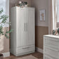 Mamas & Papas Atlas 2 Door Nursery Wardrobe with Storage Drawer - Nimbus White | Mamas & Papas, Babies, Nursing, Nursery Furniture