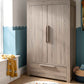 Mamas & Papas Franklin 2 Door Nursery Wardrobe with Drawer - Grey Wash | Mamas & Papas, Babies, Nursing, Nursery Furniture