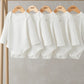 Organic Longsleeved Bodysuits (5 Pack) - White