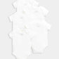 Organic Shortsleeved Bodysuits (5 Pack) - White