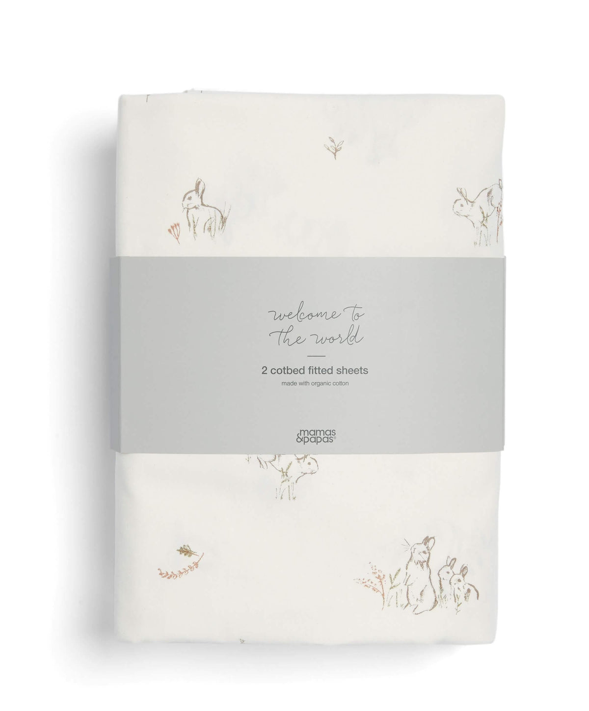 Mamas & Papas Welcome To The World Seedling Cotbed Fitted Sheets Bunny/Fox Pack of 2 | Mamas & Papas, Babies, Nursing, Nursery Bedding