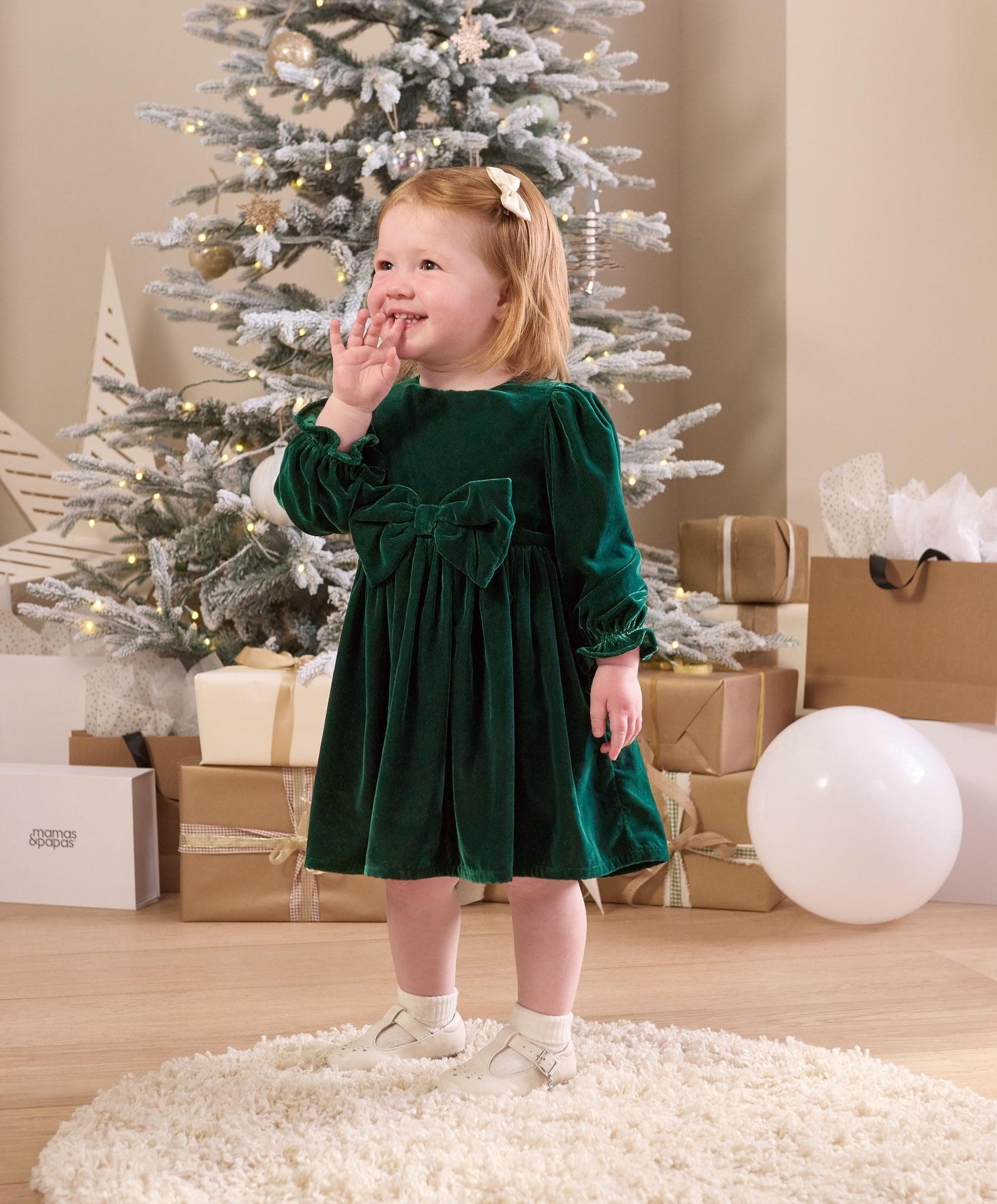 Mamas & Papas Velvet Bow Dress Green | Mamas & Papas, Babies, Nursing, Dress