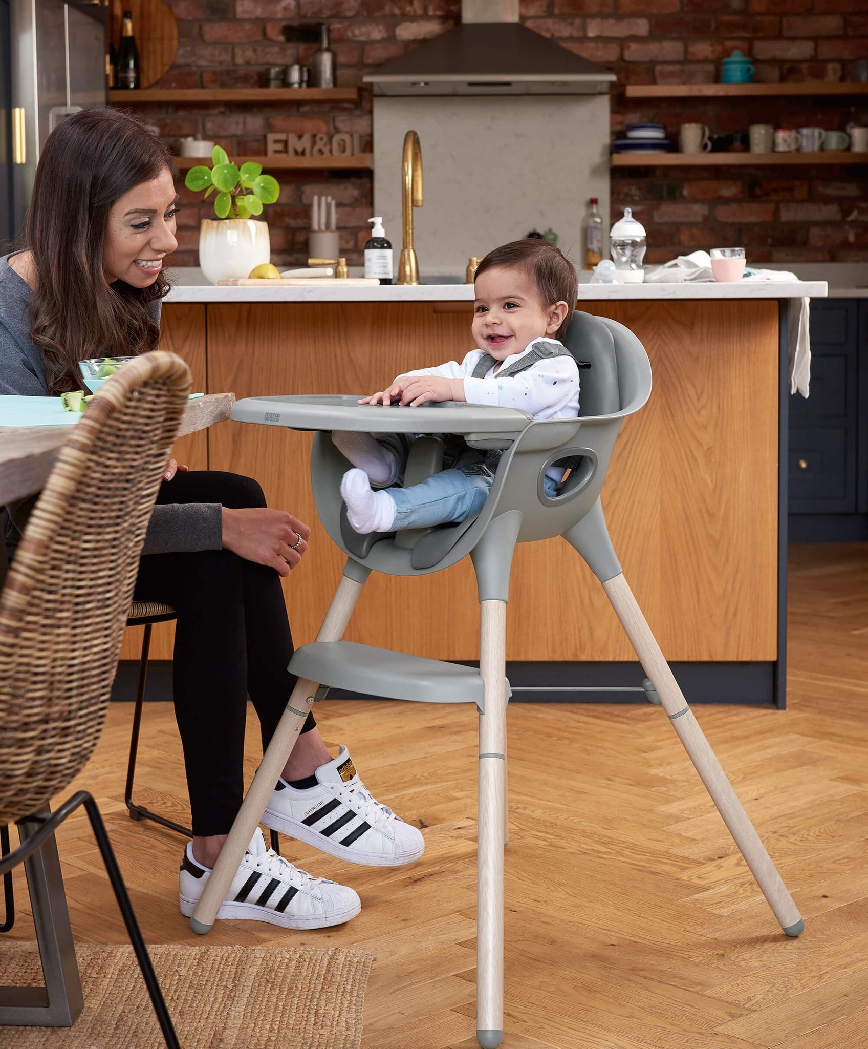 Mamas & Papas Juice Highchair - Washed Grey | Mamas & Papas, Babies, Nursing, Highchair