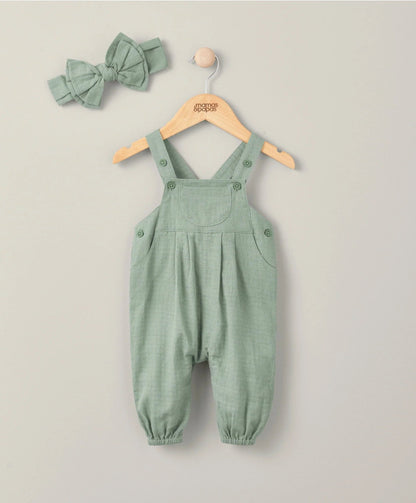 Mamas & Papas Woven Dungarees & Headband - Green | Mamas & Papas, Babies, Nursing, Dungaree