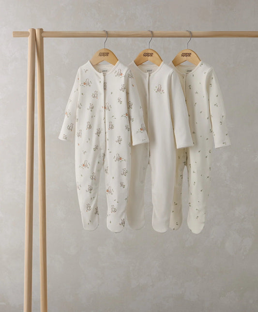 Mamas & Papas Bear Sleepsuits (Set of 3) - Sand | Mamas & Papas, Babies, Nursing, Sleepsuit