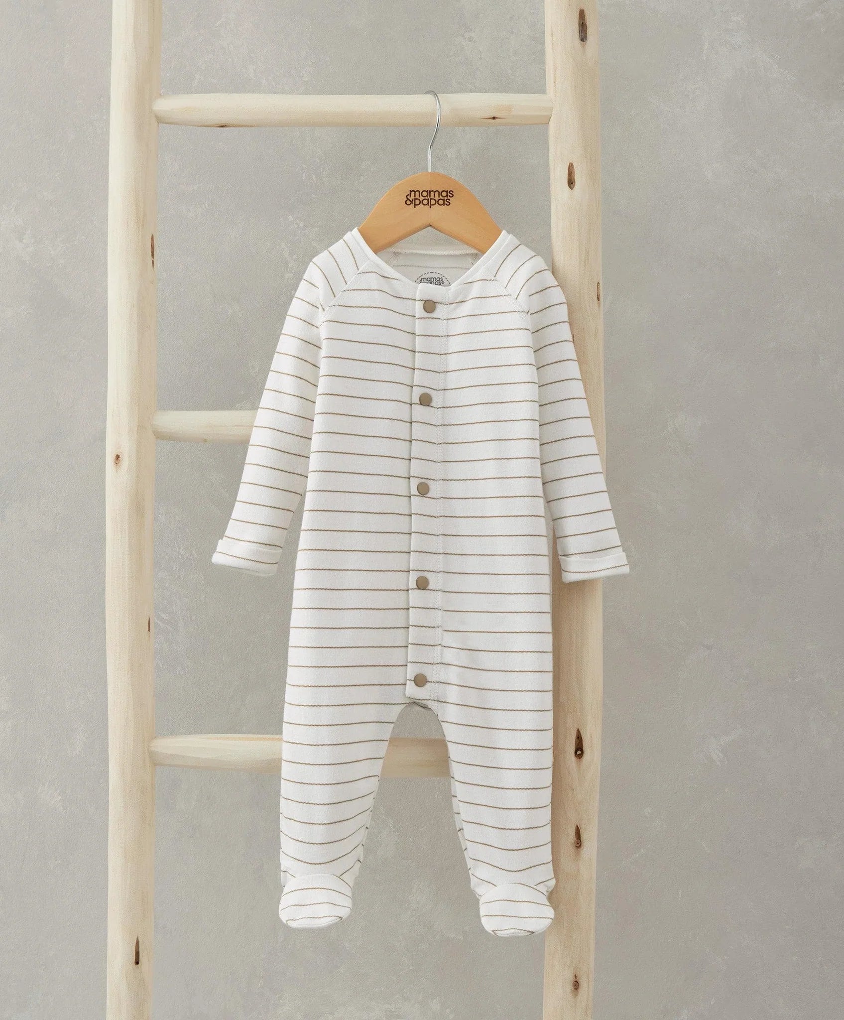 Mamas & Papas Stripe Sleepsuit - Toffee | Mamas & Papas, Babies, Nursing, Sleepsuit