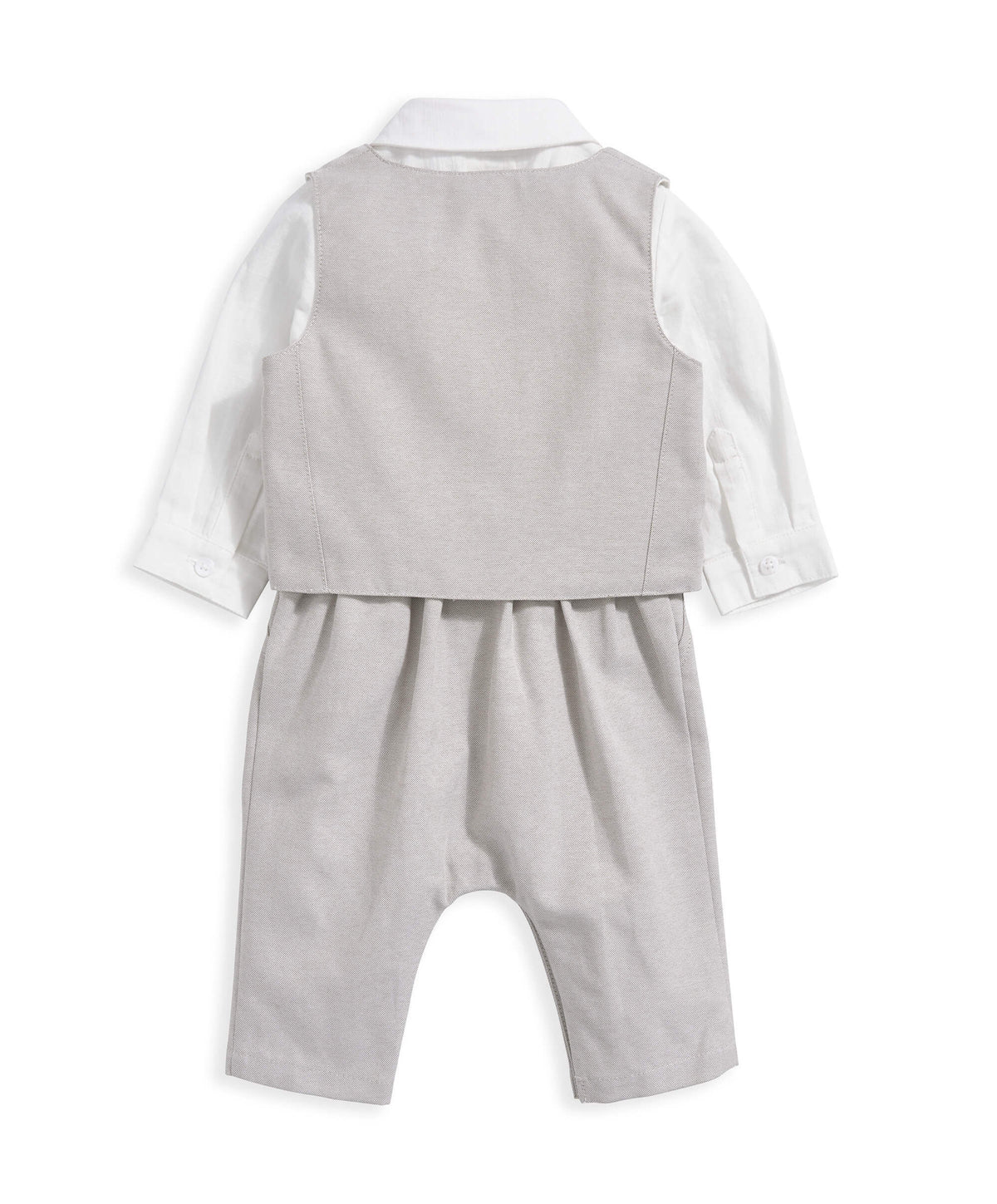 Mamas & Papas Linen Waistcoat Mock Romper - Cream | Mamas & Papas, Babies, Nursing, Romper
