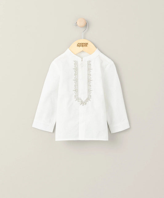 Mamas & Papas Embroidered Shirt - White | Mamas & Papas, Babies, Nursing, Shirt