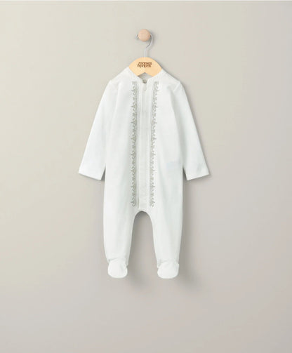 Mamas & Papas Embroidered Sleepsuit - White | Mamas & Papas, Babies, Nursing, Sleepsuit