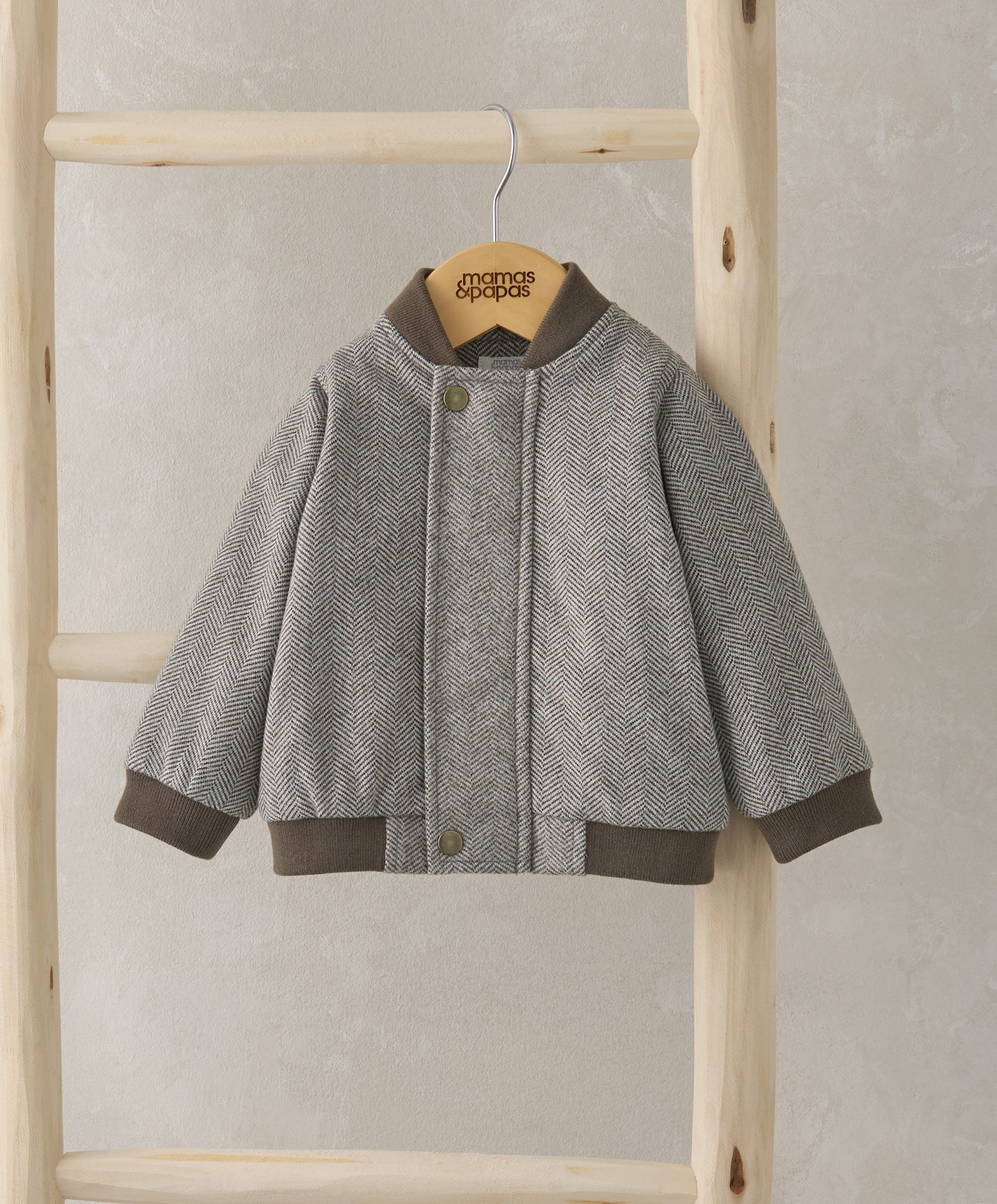 Herringbone Bomber Jacket - Mamas & Papas - Online Baby Clothing Beirut - Lebanon