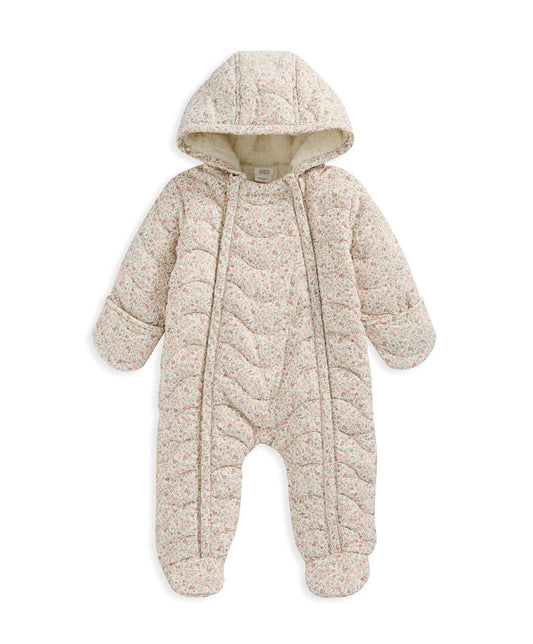 Mamas & Papas Floral Quilted Pramsuit | Mamas & Papas, Babies, Nursing, Pramsuit